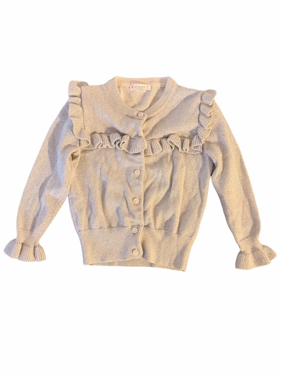 Crewcuts Other - Crewcuts (by J.Crew) Girls cotton Shimmering Sparkly Ruffle-Trimmed Sweater  3T